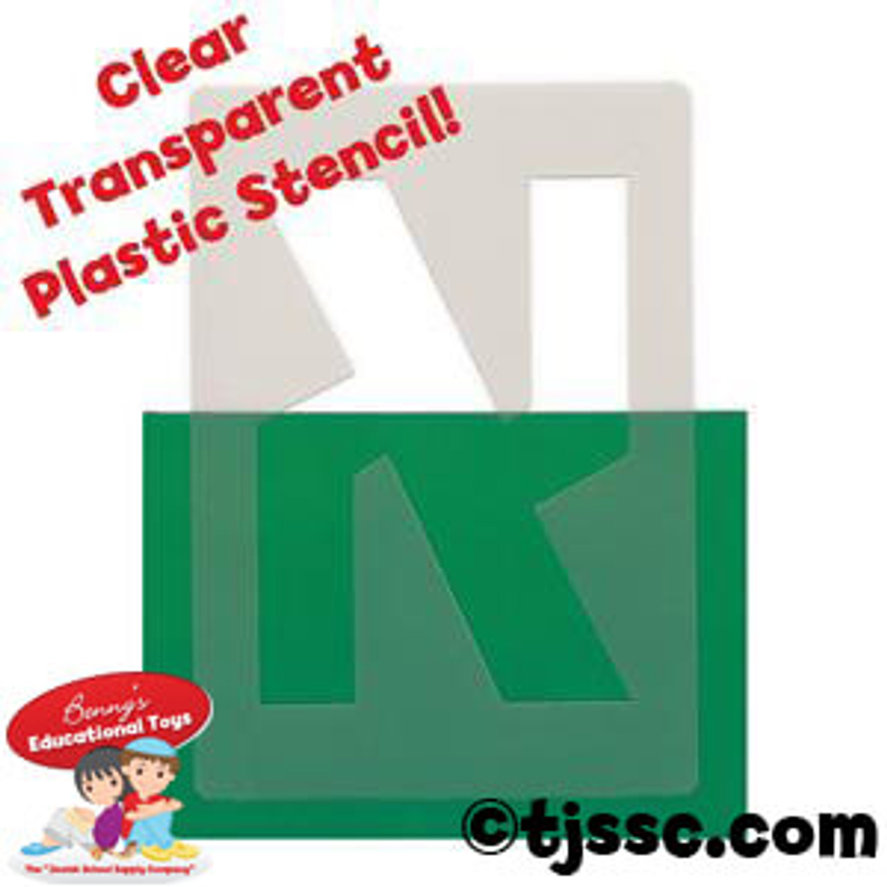 Hebrew Aleph Bet (Hebrew Alphabet) 6.25" Type Font Tracing Stencil (Lettering) Set