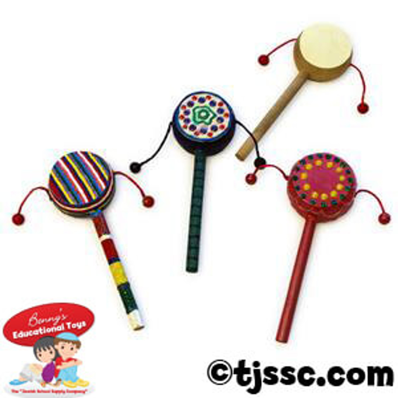 Purim Gragger Thick Wood Flip Drum for Decoration