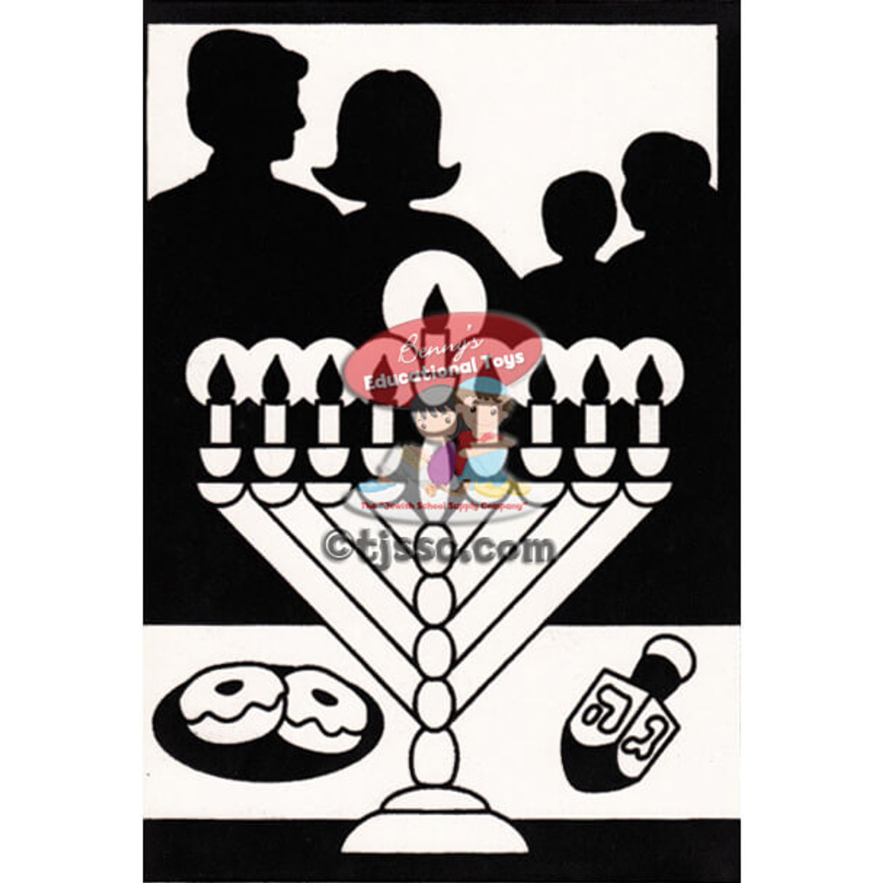 "Family Celebration" Jewish Velvet Art Boards (Felt Art)