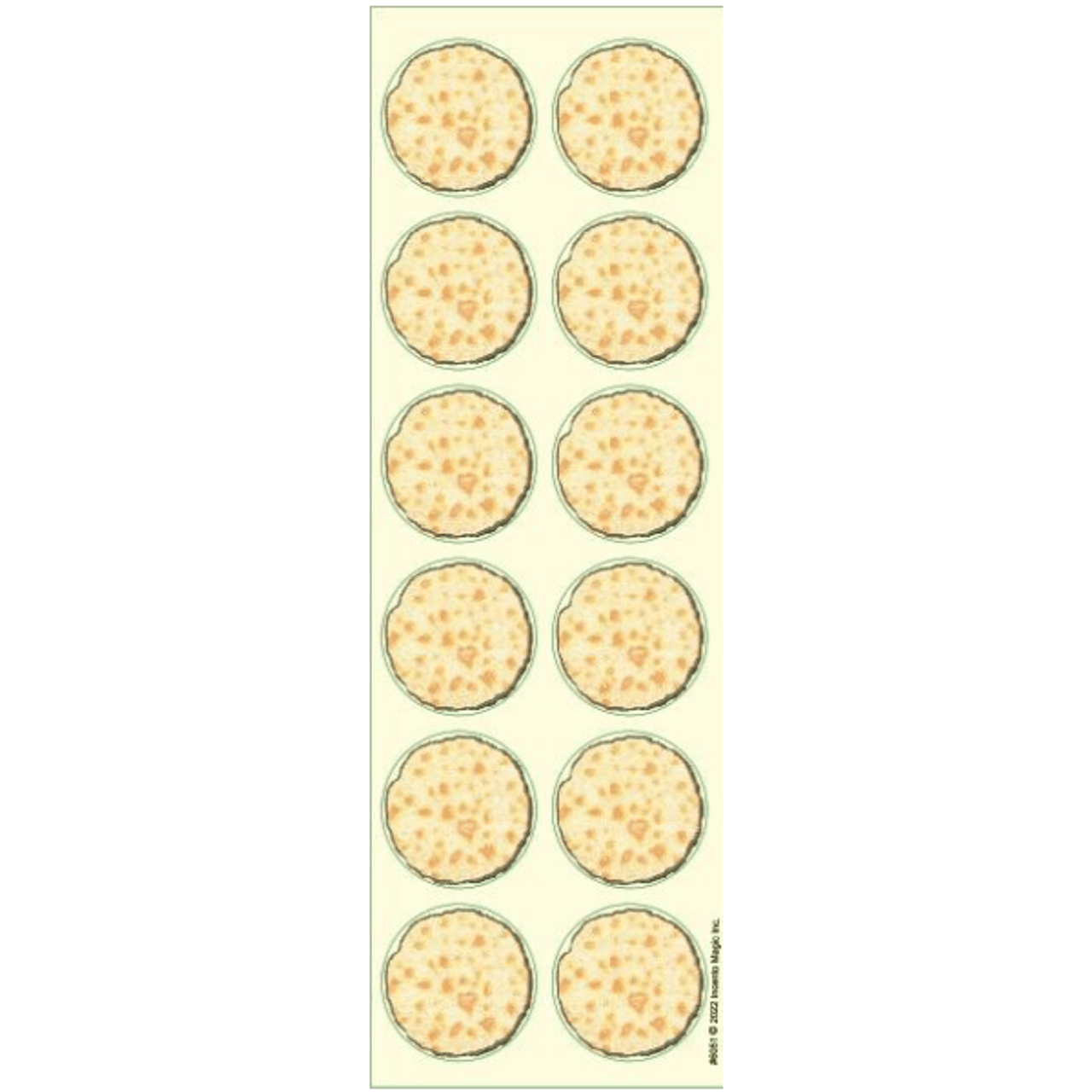 Round Matzah Stickers 1.1" (72 Stickers)