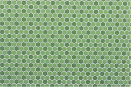 Tile, Hexagons, 12X16, Light Green/Dark Green