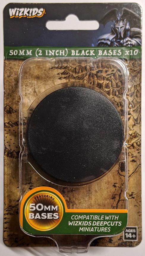 Wizkids: Deep Cuts - 50mm Round Base (10) Black (73595)