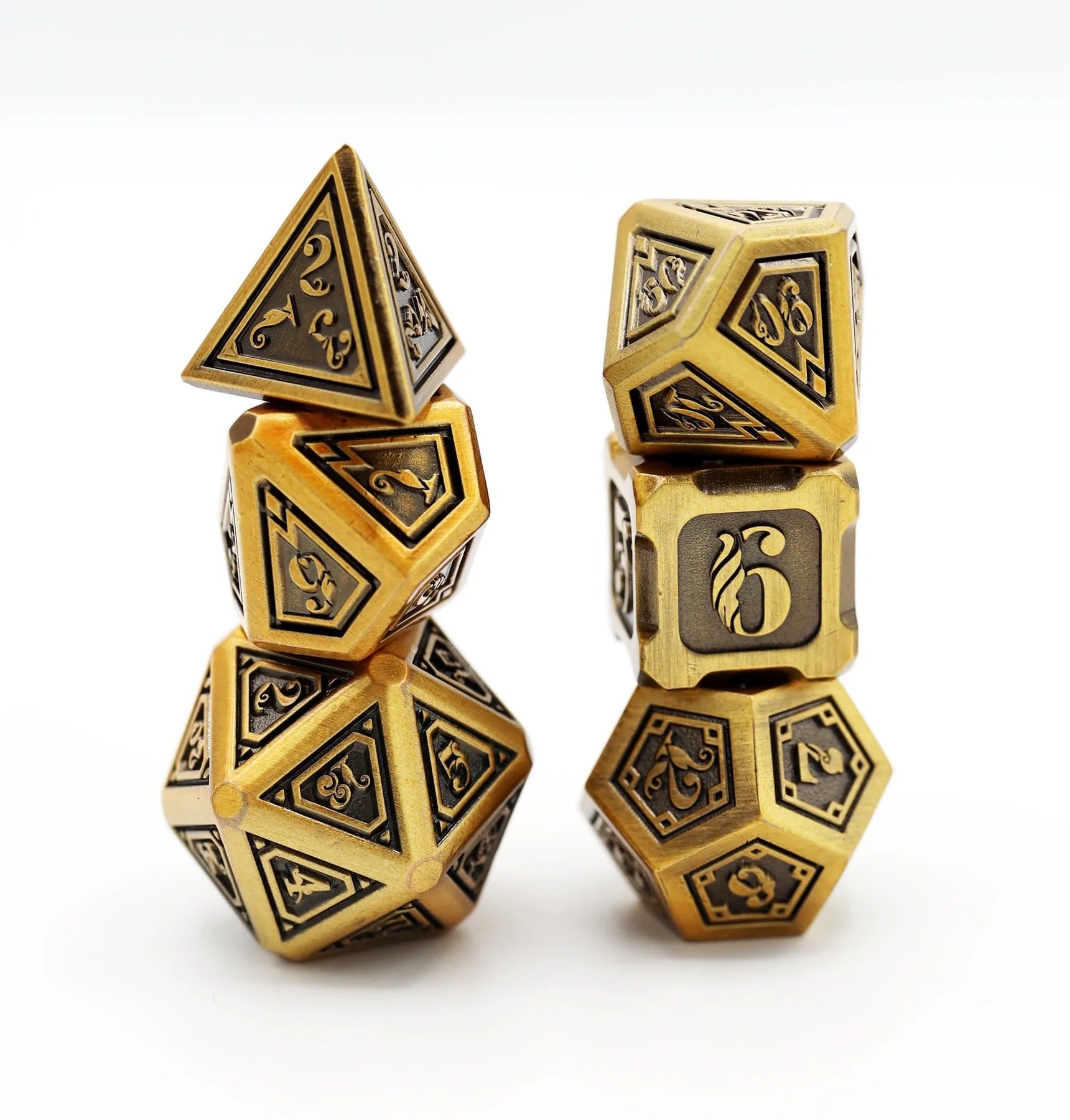 Alchemist Metals: Gold - Metal RPG Dice Set