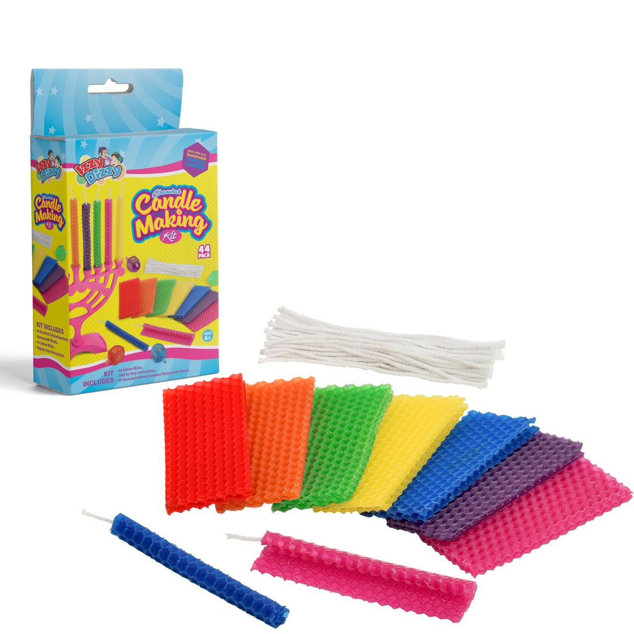 Chanukah Candle Making Kit for 44 Candles