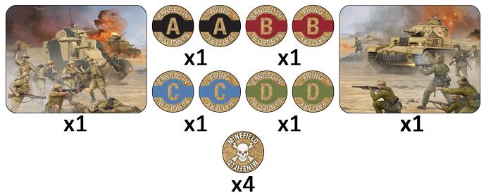 Flames of War: WWII: Tokens (TK101) - Desert Mission Set (4th Edition)