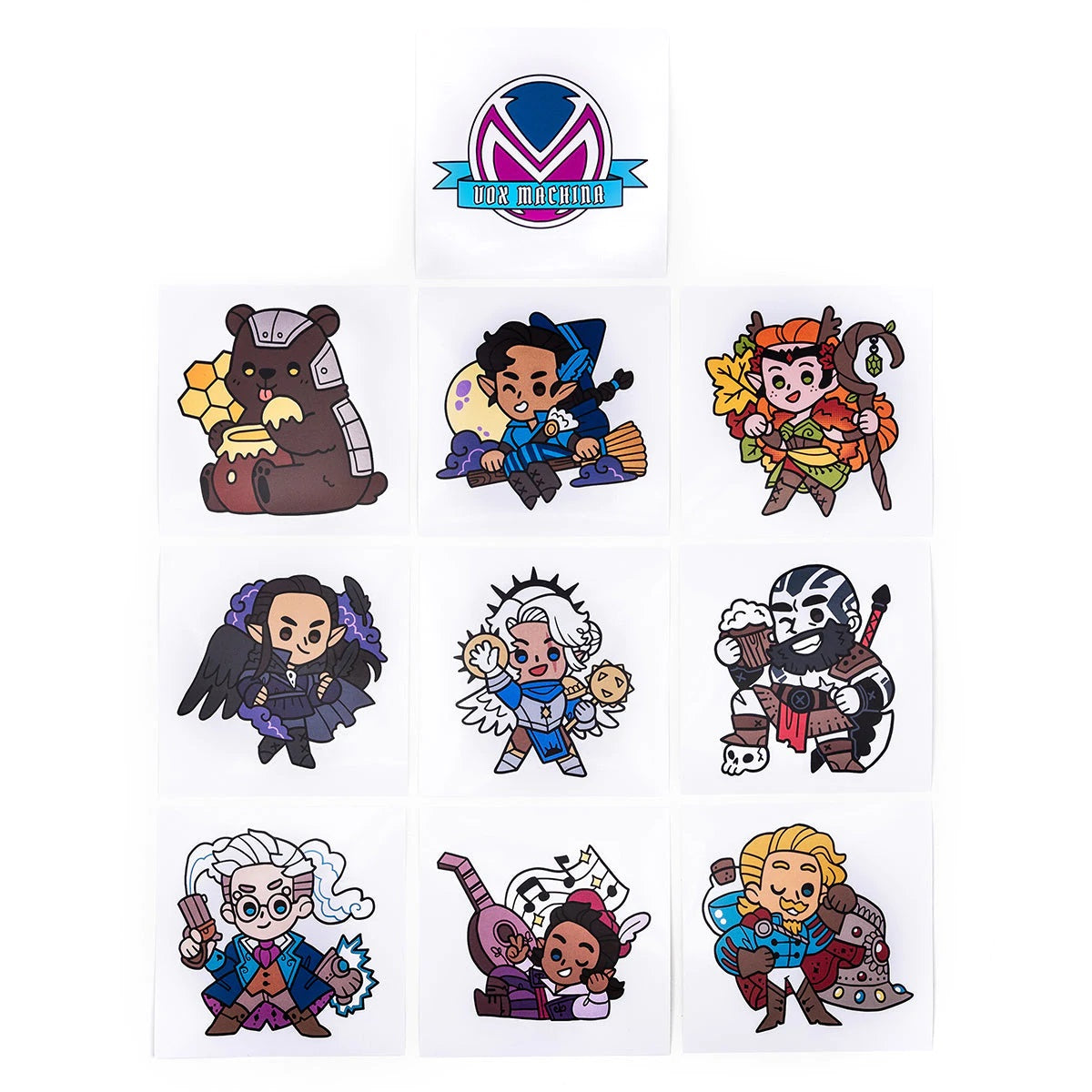 Critical Role: Vox Machina Chibi Vinyl Decals Set 10-Pack