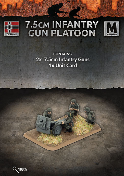 Flames of War: WWII: German (GE545) - 7.5cm Infantry Gun Platoon (Earl