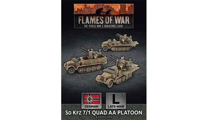 Flames of War: WWII: German (GBX159) - SdKfz 7/1 Quad AA Platoon (10/1