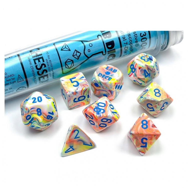 CHX30047: Festive - Poly Set Kaleidoscope w/blue (7) (Lab Dice 5)