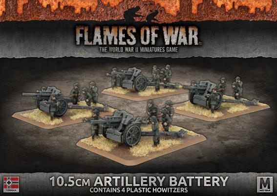 Flames of War: WWII: German (GBX117) - 10.5cm Artillery Battery (Plast