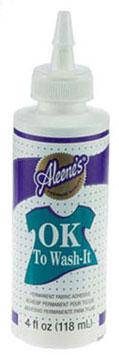 Ok To Wash-It Fabric Glue, 4oz. Dabber