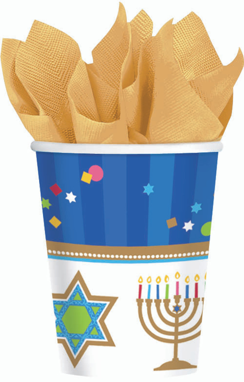 "Chanukah Celebration" 18 Paper Cups 9 Oz