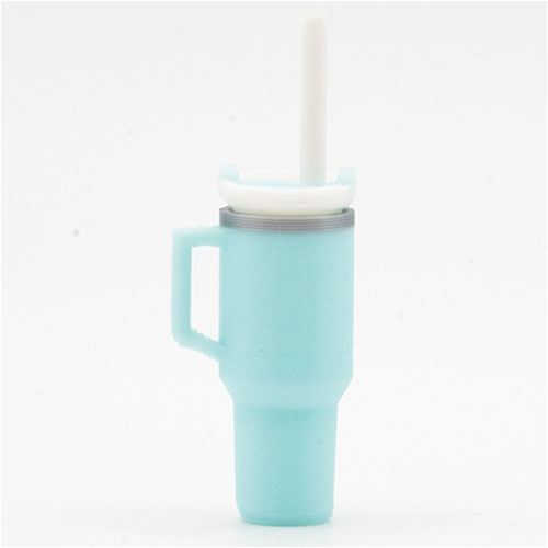 Tumbler with Removable Lid and Straw, Light Blue