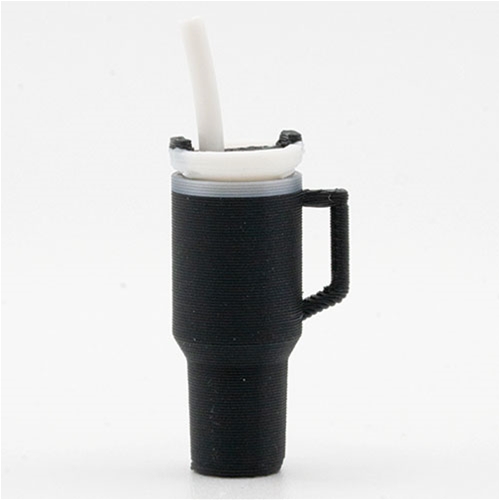 Tumbler with Removable Lid and Straw, Black