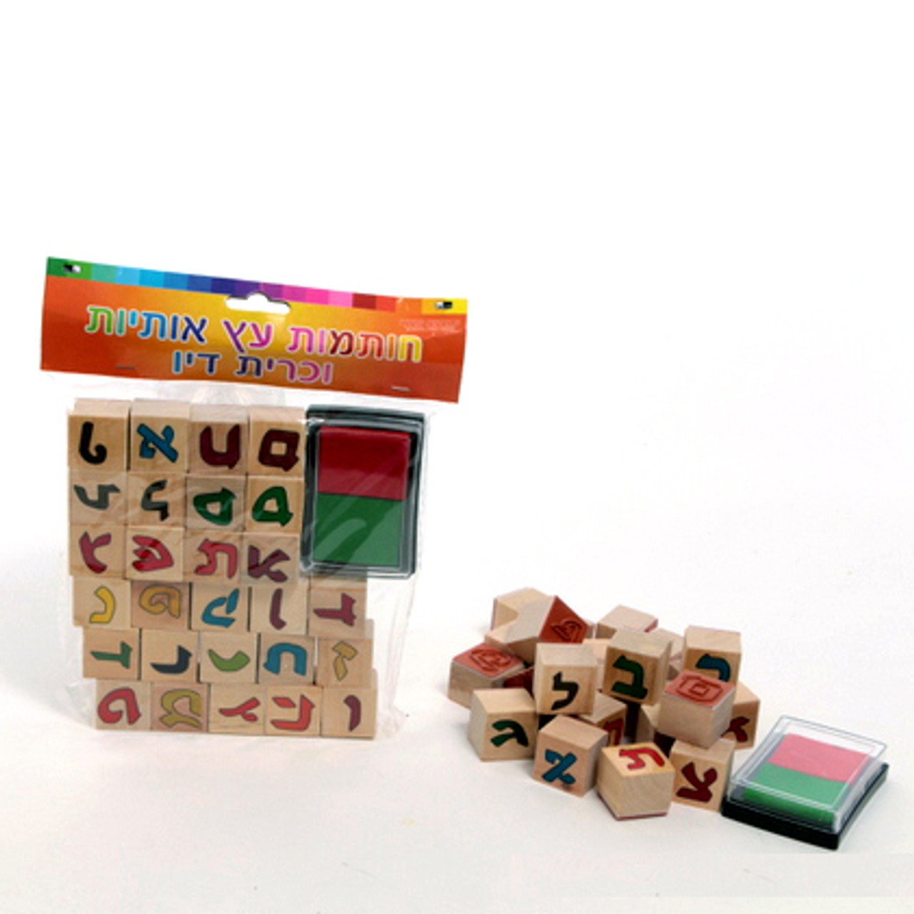 Alef-Bet Rubber Stamp Kit in Bag