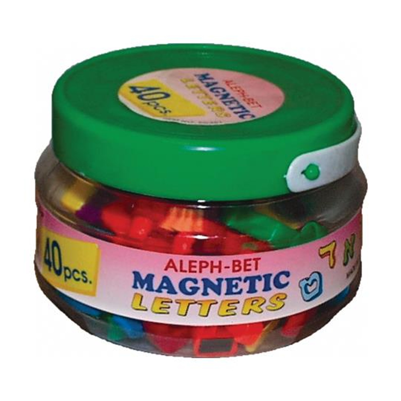 Magnetic Hebrew Aleph Bet 1" Letters (40 in Tub)