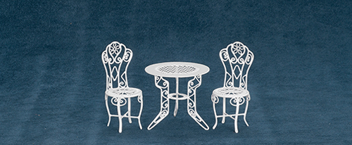 Table and Chair Set, 3 pc., White