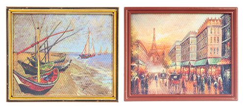 Van Gogh, Paris on Canvas, Metal Frame, 2 pc.