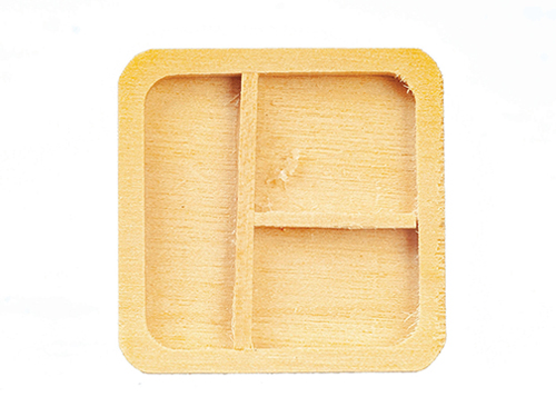 Wooden Partitioned Tray, Oak