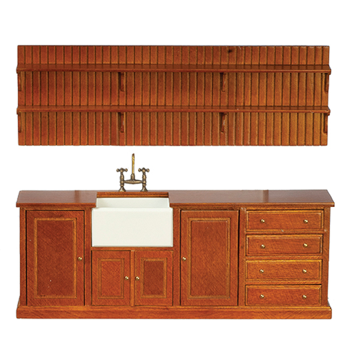 Kitchen Sink, Plate Rack, Walnut
