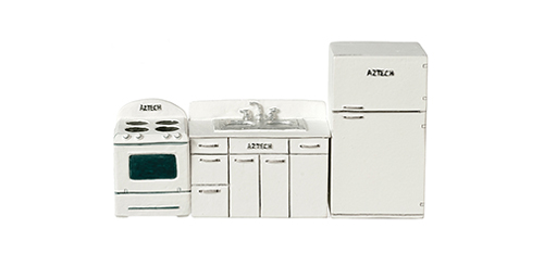 1/2" Scale 1950's Kitchen Set, 3 pc.