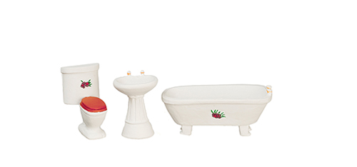 1/2" Scale Bathroom Set, 3 pc.