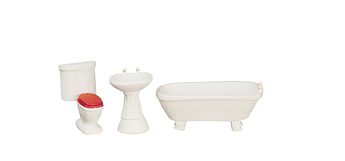 1/2" Scale Bathroom Set, 3 pc