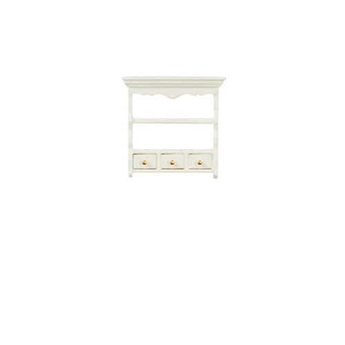 Kitchen Shelf with Drawers, White