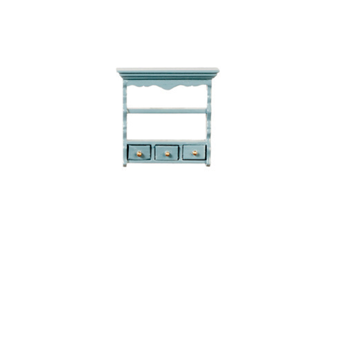 Kitchen Shelf with Drawers, Blue