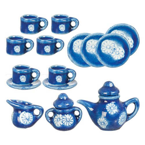 Blue Tea Set, 17 pc.