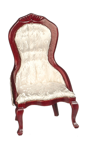 Victorian Lady's Chair, White, Mahogany
