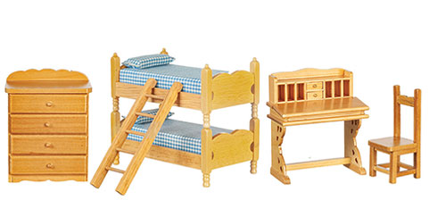 Bunkbed Set, 5 pc., Oak