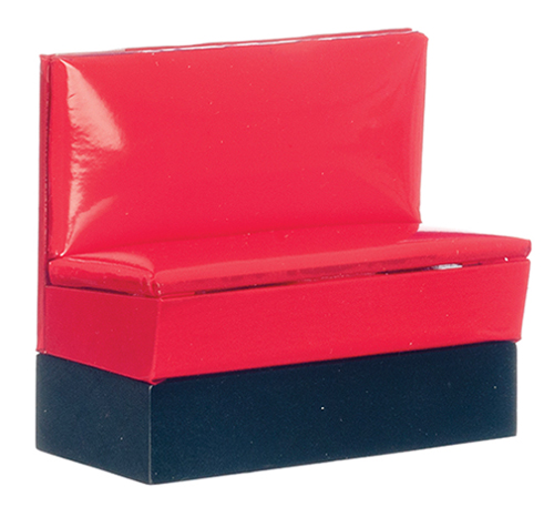 1950's Booth Bench, Red