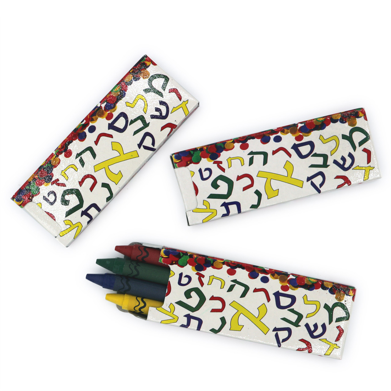 Aleph Bet Crayons - 12 Mini Boxes - on SALE!