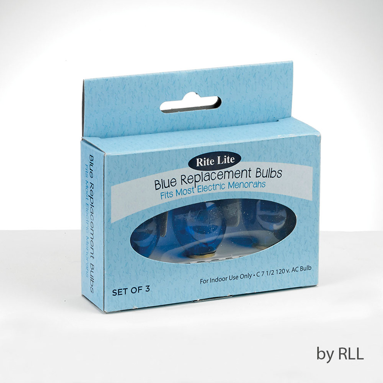 Set of 3 Blue Electric Menorah Replacement Bulbs