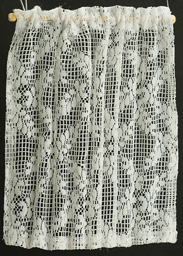 Curtains, Flowered Lace Sheer, White