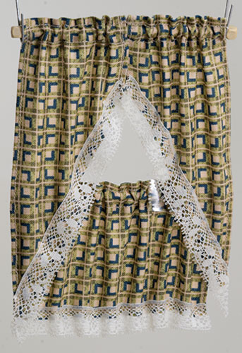 Kitchen Curtains, Country Green
