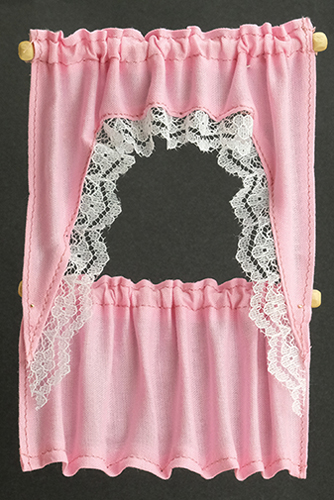 Curtains, Ruffled Cape Set, Pink