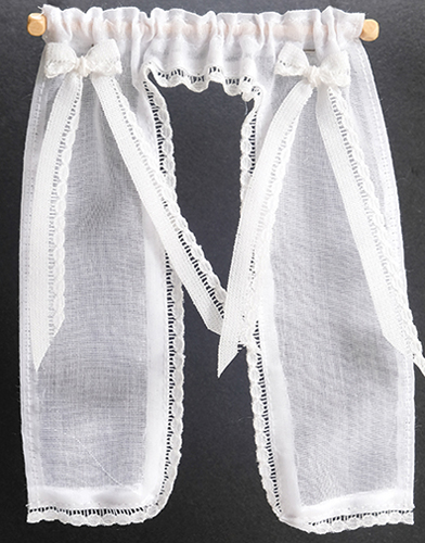Demi Curtains, Victorian, White