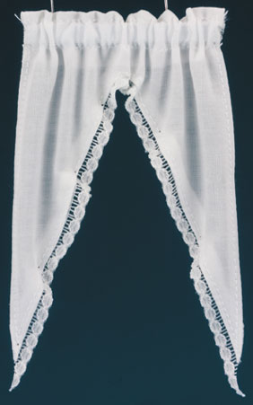 Curtains, Attic Window, White