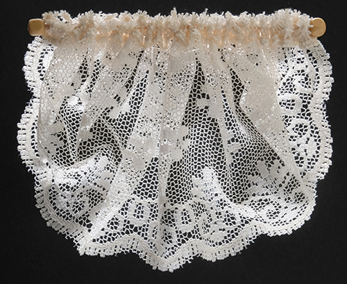 Valance, Lace with Balloon Valance, Ecru