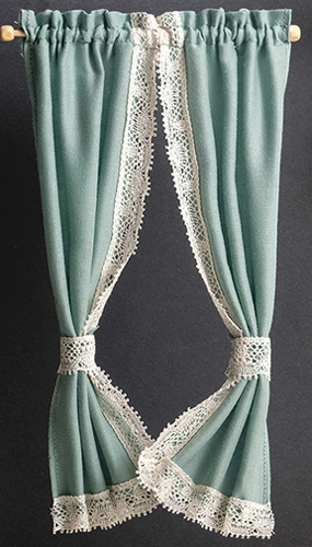 Tie-Back Curtains, Garden Green