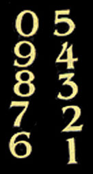 House Numbers 1 Set (0-9)