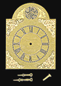 Brass Break-Arch Clock Face with Hands