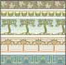 Wallpaper, Arts and Crafts Borders, 6 pc