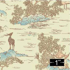 Wallpaper, Pagoda Mural, 6 pc