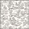 Wallpaper, Champagne Toile Gray, 6 pc