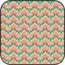 Cotton Fabric, Bargello Peach