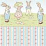 1/2" Scale Wallpaper, Bunny Parade