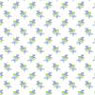 1/2" Scale Wallpaper, Petals, Blue